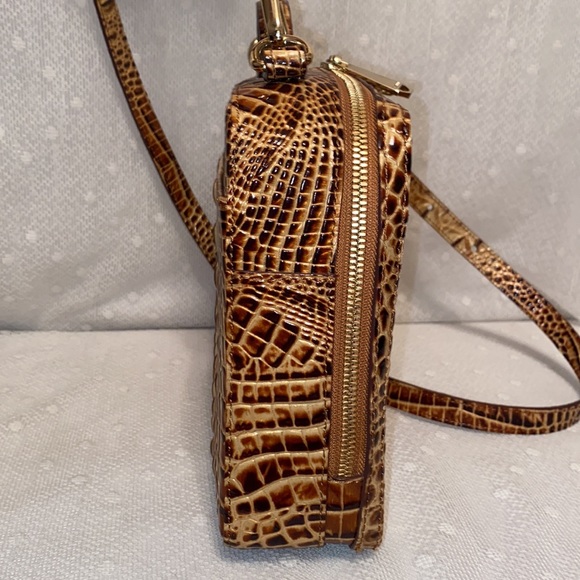 *SOLD*BRAHMIN Evie Toasted Melbourne Croc Embossed - Picture 7 of 15
